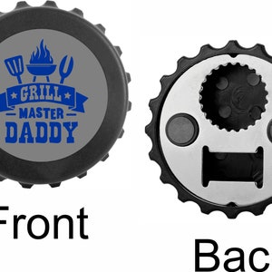 Fathers Day Gift From Daughter, BBQ Gifts for Dad, Bottle Opener Magnet image 2