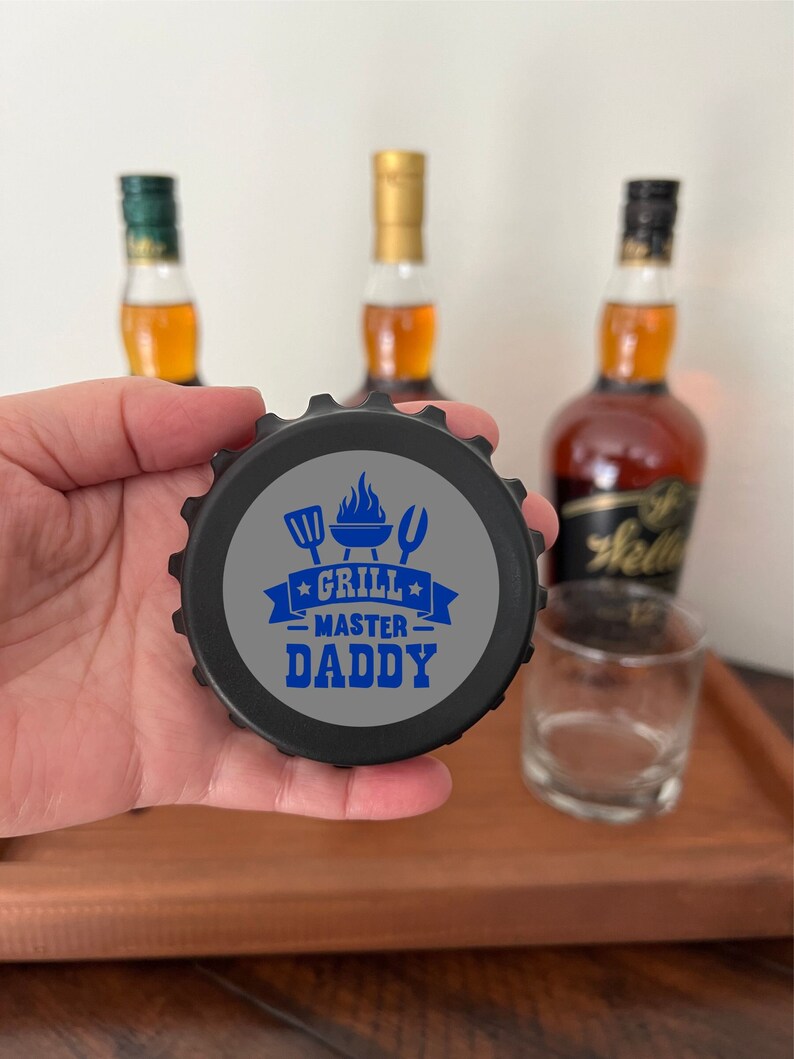 Fathers Day Gift From Daughter, BBQ Gifts for Dad, Bottle Opener Magnet image 1