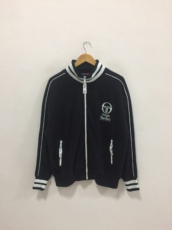 Vintage 90s!! Sergio Tacchini Zipper Big Logo Full