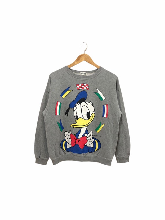 Vintage 90s Donald Duck Sweatshirt Donald Duck Cre