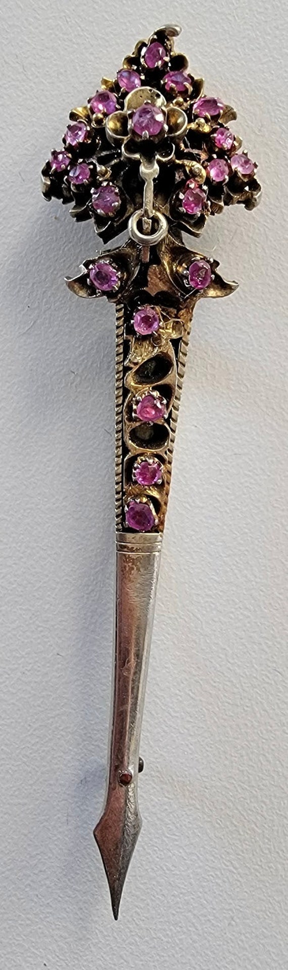 Anglo Indian Pale Pink Rubies/Sapphires Sarpech or