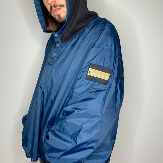 champion puffer jacket blue