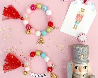Nutcracker Ballet Charm Bracelet: Sugar Plum Fairy, Personalized Name