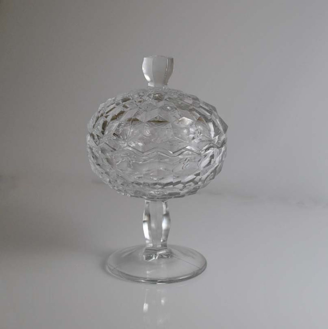 Fostoria American Compote Dish With Lid Etsy