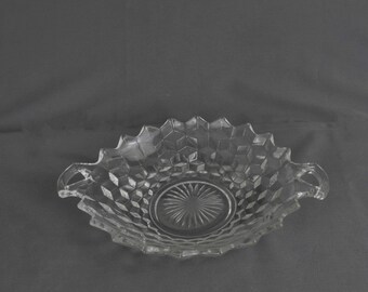 Fostoria American Crystal - Shallow 8 Inch Bowl with Handles