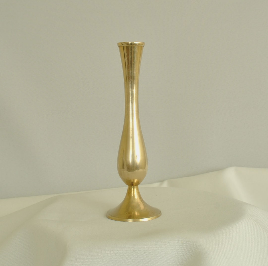 Brass Bud Vase 7 Inches Tall Etsy