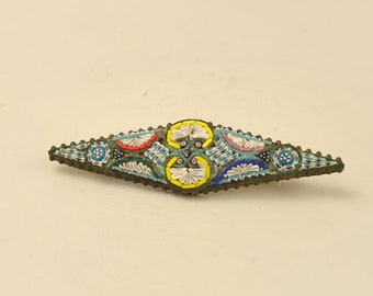 Vintage Italy Micro Mosaic Brooch