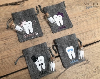 Personalised Tooth Fairy Bag With Jar