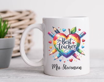 Personalised The Best Teacher Thank You Mug | End Of Year Gift Best Teaching Assistant