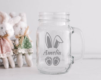 Personalised Easter Bunny Decal | Easter Gift | Bottle Glass Jar Sticker