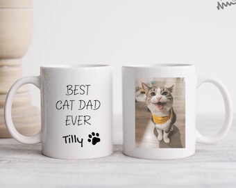 Best Cat Mum Dad Ever | Personalised Photo Dog Cat Mug | Cat Lover