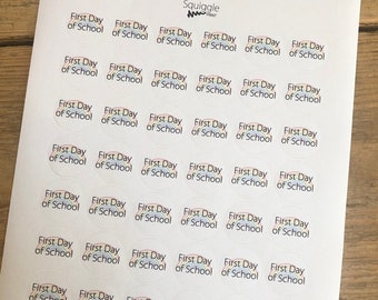 First Day Of School / Back To School Recyclable Paper Stickers
