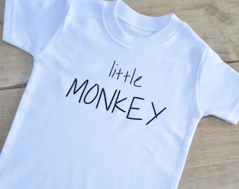 Kids Little Monkey T-shirt Child Birthday Gift