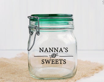 Nanna's Dad's Grandma's Sweet Jar Sticker Decal | Christmas Gift | Gifts For Him/Her