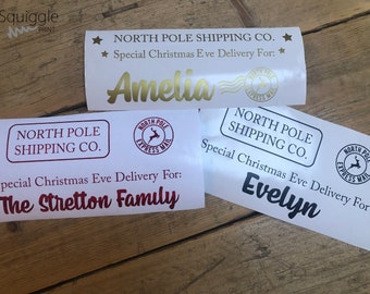 Personalised Christmas Eve Box Sticker Decal - *STICKER ONLY*