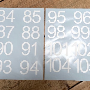 Locker Number Stickers Decals 2 Inches Seating chart numbers image 5