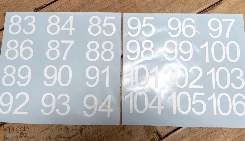 Locker Number Stickers Decals 2 Inches Seating chart numbers image 5