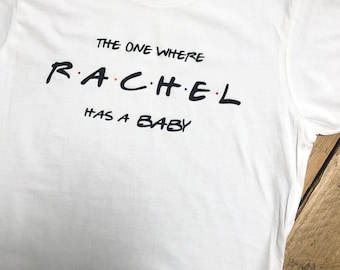 The One Where Has A Baby Pregnancy Announcement Friends Adult T-shirt