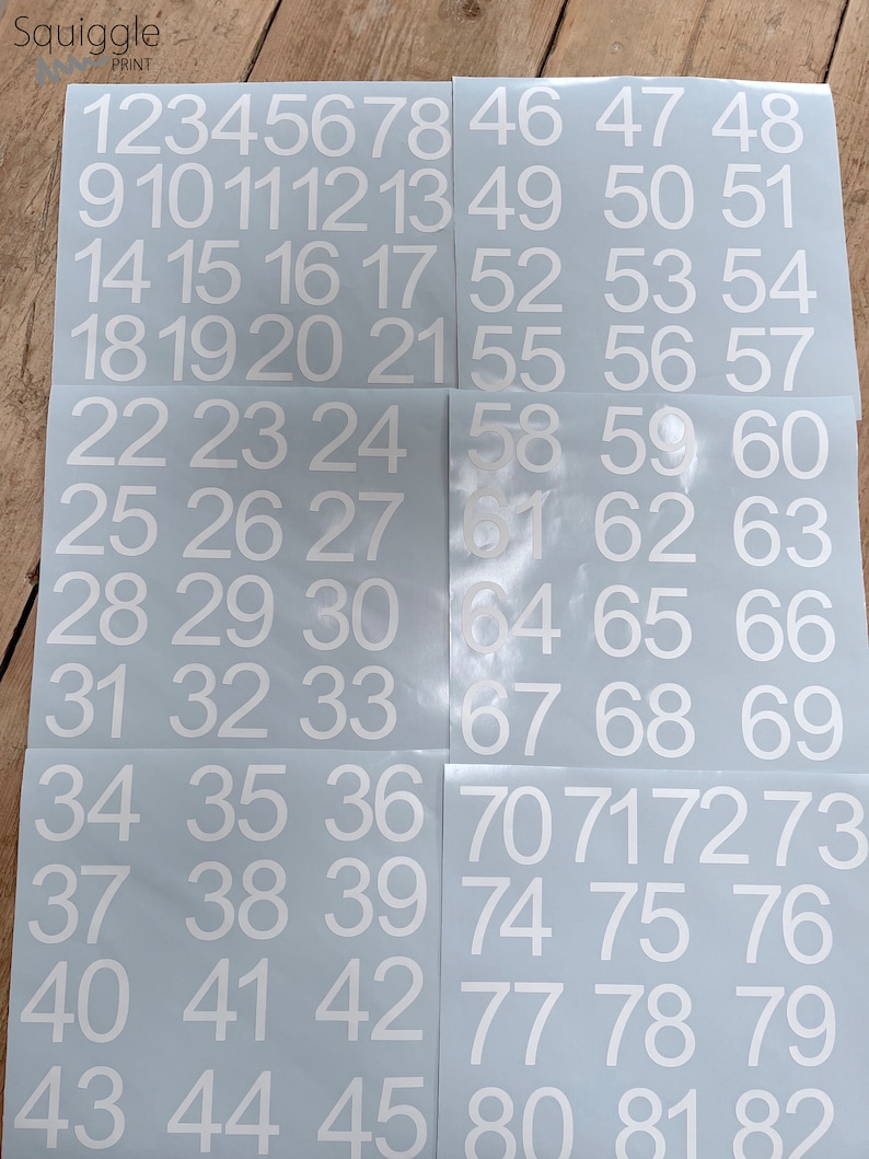 Locker Number Stickers Decals 2 Inches Seating chart numbers image 2