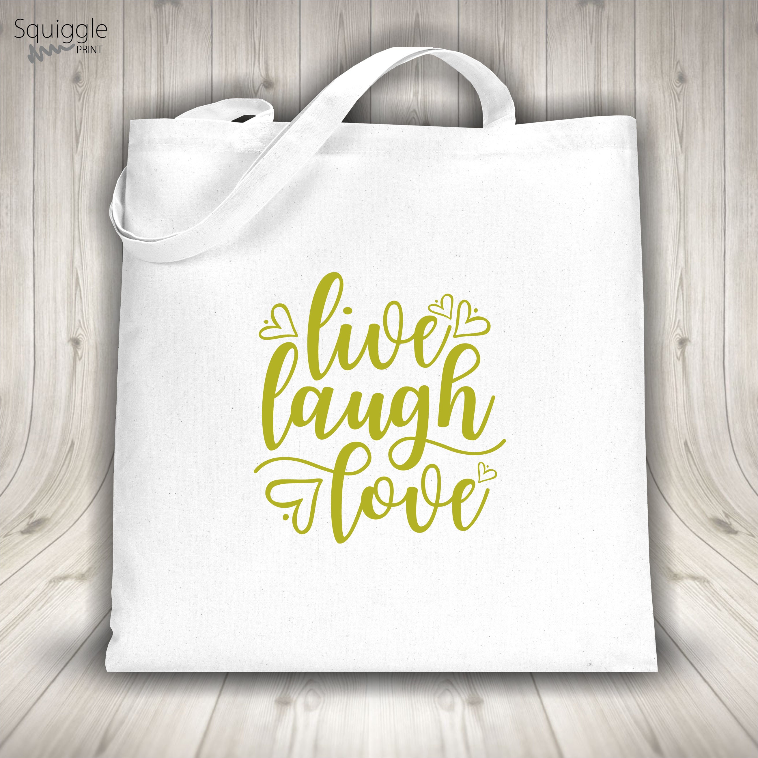 Live Laugh Love Canvas Tote Bag