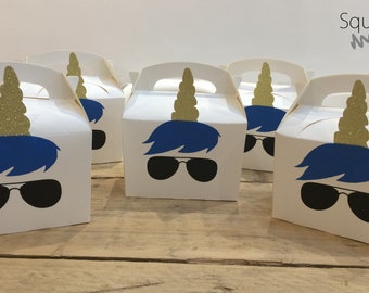Unicorn 'Boy' Party Boxes hand made to order (Pack of 10)