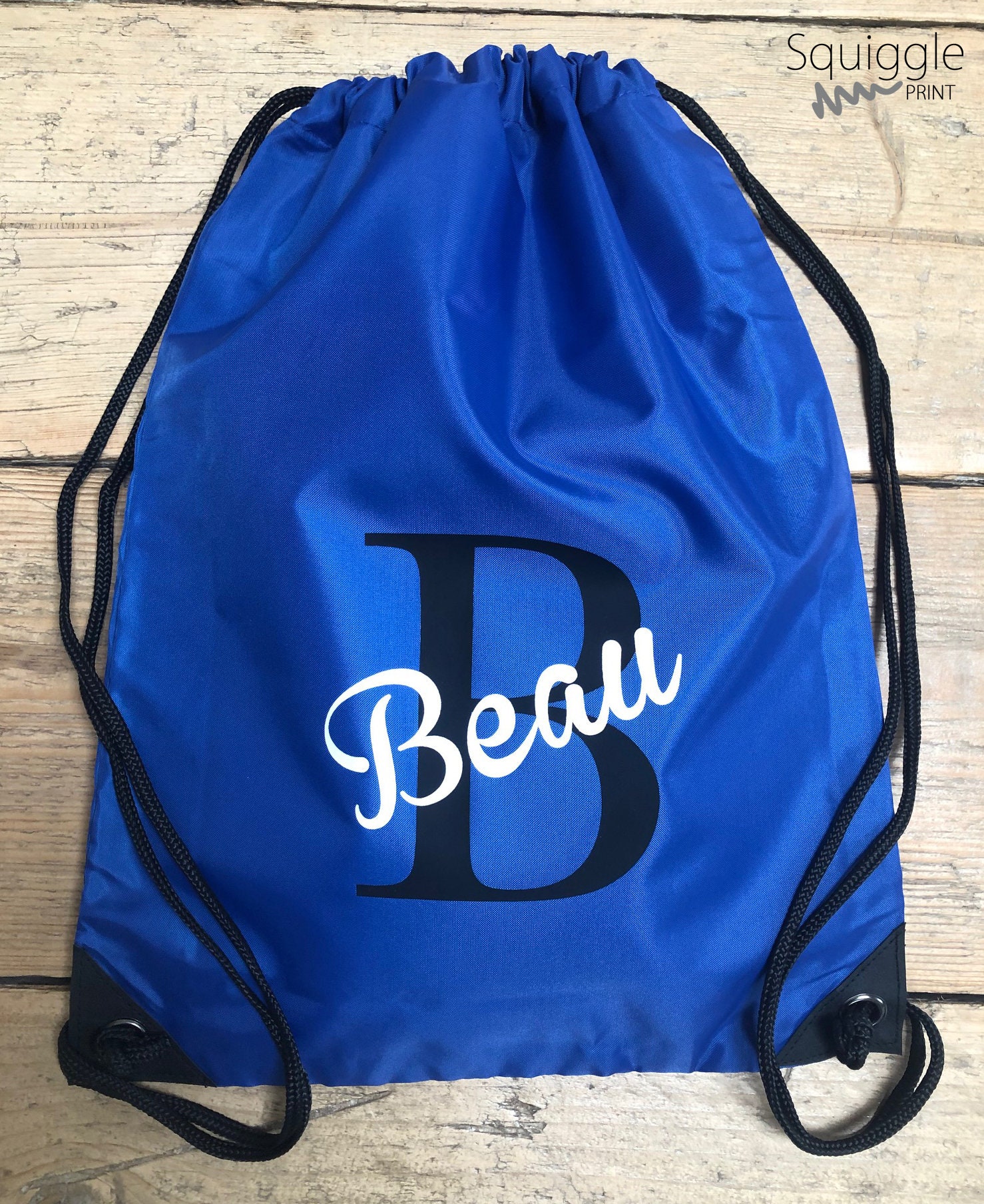 Personalised P.E Sports Bags Draw String Back to school