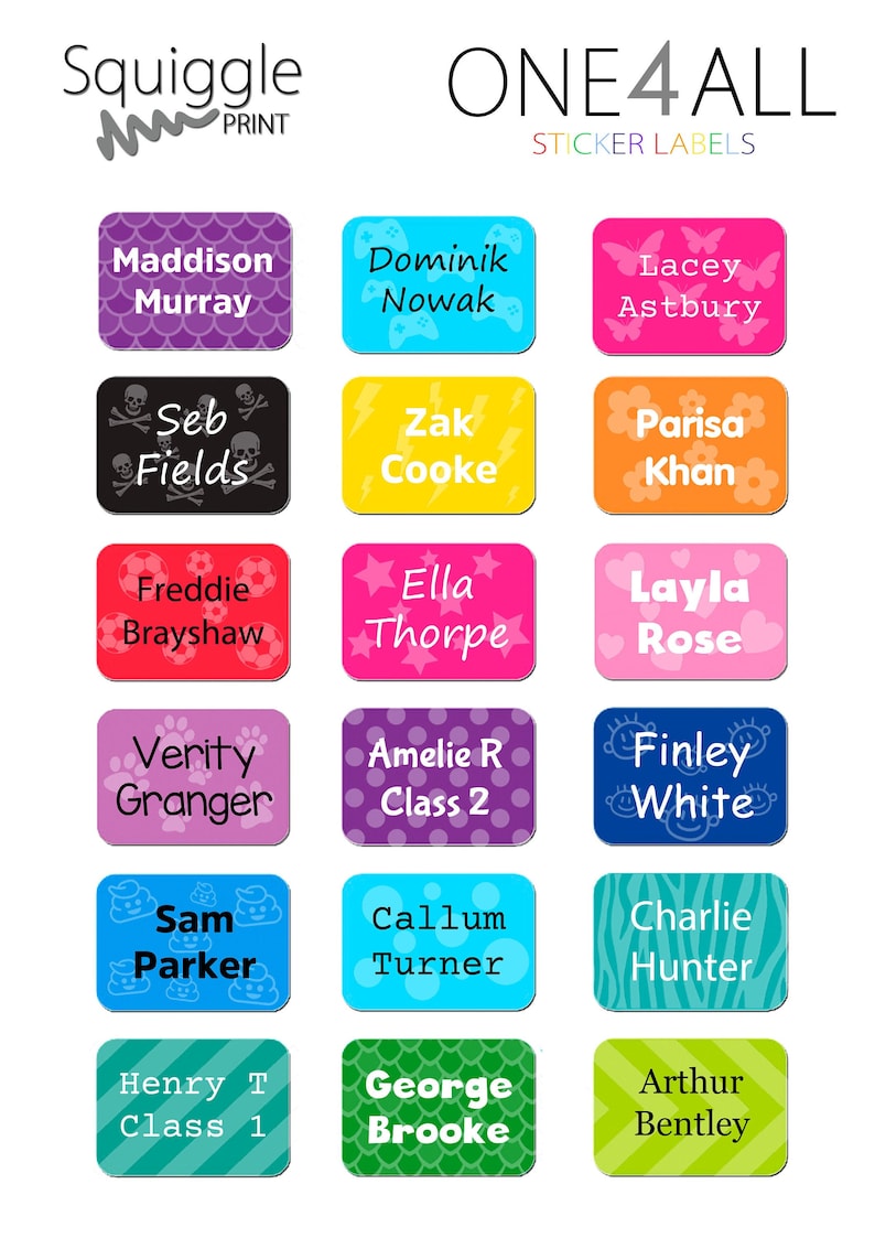 Personalised Make up Artist Name Sticker Labels Pack of 60 Bild 1