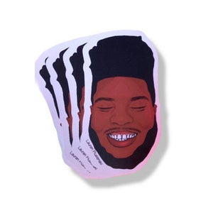 Khalid Sticker - Removable Semi Gloss Vinyl Sticker - portait - artist - laptop - bumper sticker - Christmas gift - American Teen - Spirit