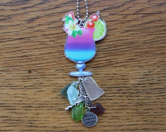 Colored Tropical Drink Car Charm