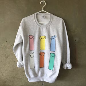 ecooperart 6 Dogs Pastel Sweatshirt - Sweat-shirt pour chien - Sweat-shirt chiot - Sweat-shirt animal