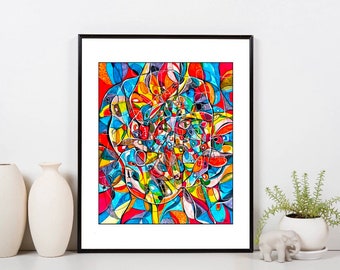 Original abstract artwork, watercolor and ink on paper, colorful decor abstract art on wall, abstract drawing lines