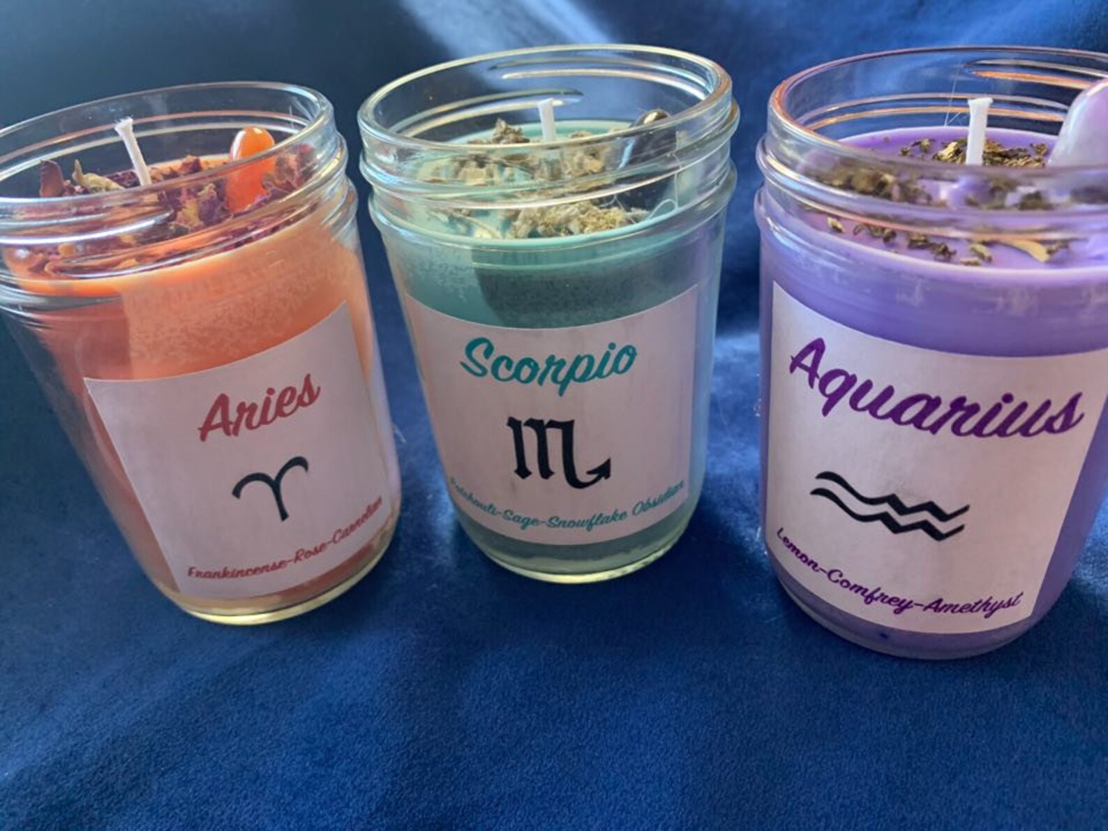 Triple Zodiac Candles Etsy