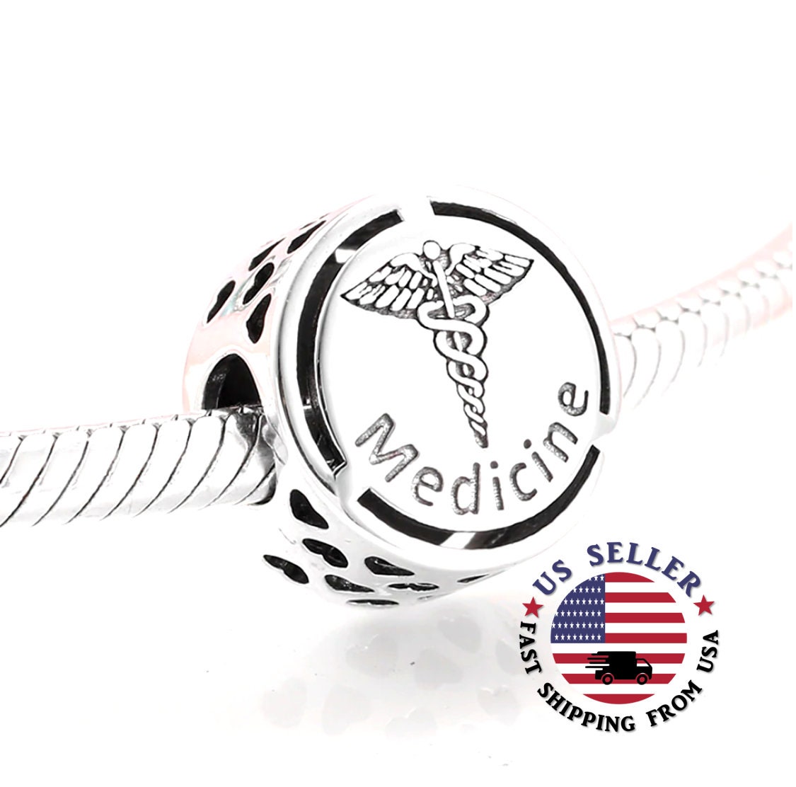 Medicine Charm Sterling Silver Medicine Charm Doctor Jewelry
