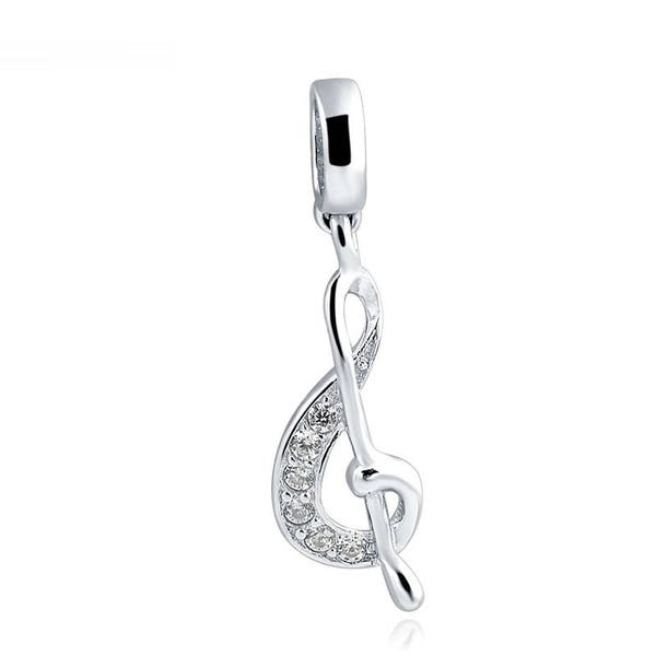 Silver Music Note Charm - Sterling Silver Music Charm - Love Music Charm - Musical Note Charm - Musician Charm - Fits all Charm Bracelets
