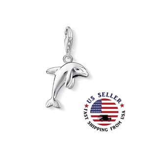 Dolphin Pendant Sterling Silver - Silver Dolphin Pendant - Dolphin Charm - Dolphins Pendants - Dolphin Jewelry - Ocean Jewelry -Gift for Her