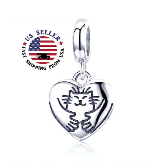 I Love CATS Heart Charm Sterling Silver I Love CATS Heart Charm Sterling Silver