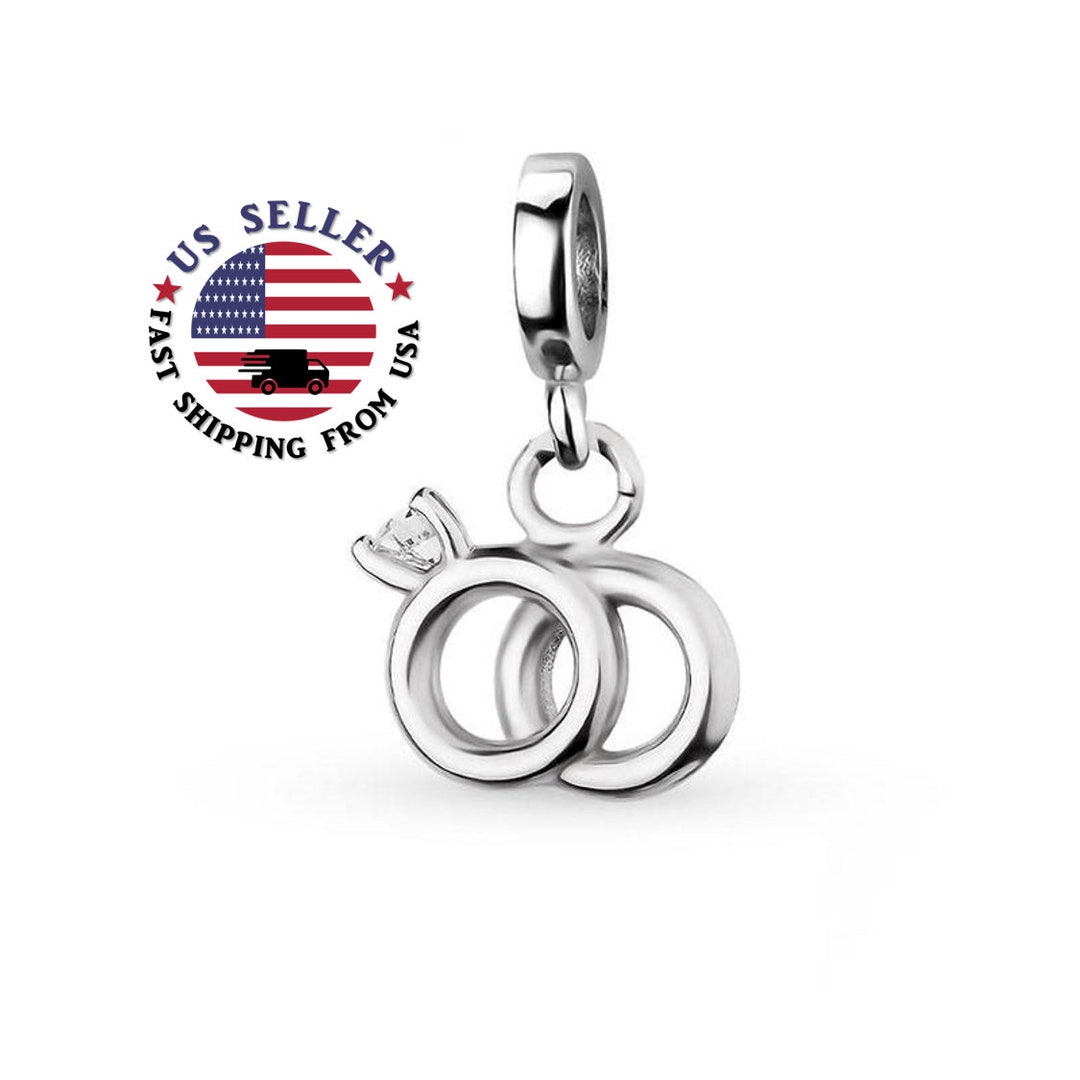 Sterling Silver Engagement Rings Charm Engagement Charm Engaged Charm