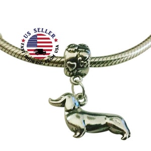 Dachshund Charm for Bracelet - Doxie Charm - Silver Dachshund Charm - Dachshund Charm - Fits all Charm Bracelets - Christmas Gifts for Her