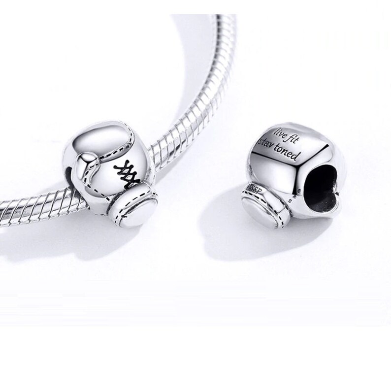 Boxing Glove Charm Sterling Silver Boxing Charm Boxer Etsy
