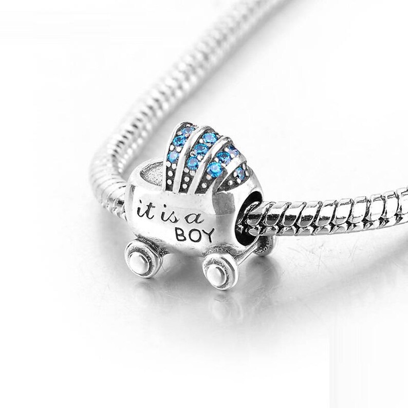 Baby Boy Charm Sterling Silver Its a Boy Charm Baby Charm Etsy