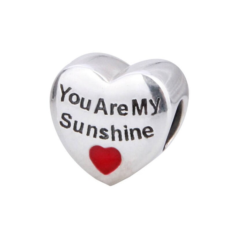 Silver My Sunshine Charm Sterling Silver Sunshine Charm Anniversary Charm Love Gift Charm My Only Sunshine Fits all Charm Bracelets image 2
