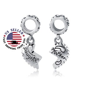 Mutter Tochter Charm - Sterling Silber Mama Tochter Charm - Liebe Mutter Charm - Tochter Charm - Mama Geschenk Charm Passt zu allen Bettelarmbändern