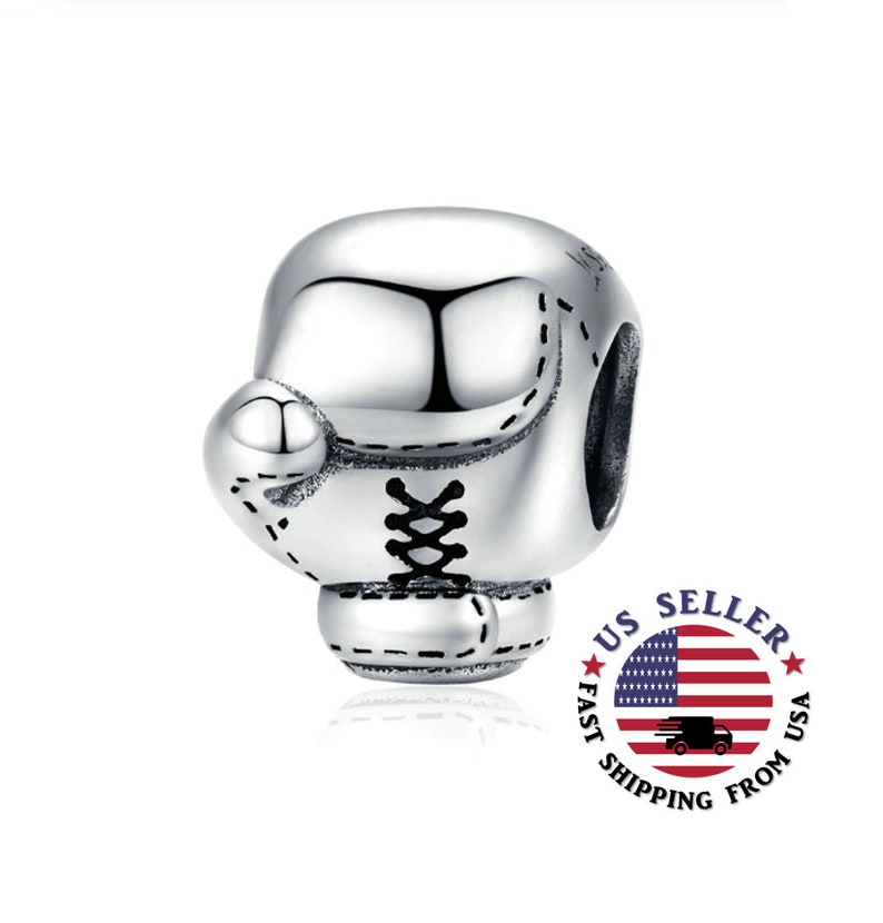 Boxing Glove Charm Sterling Silver Boxing Charm Boxer Etsy