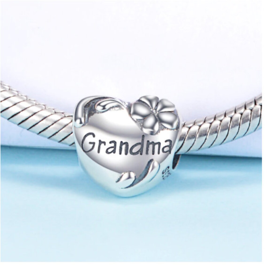 Grandmother charm bracelet sterling silver Clearance