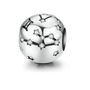 Zawieszka Znak Zodiaku Srebro Sterling - Zawieszka Znaku Astrologii - Koralik Zodiaku - Zawieszka Horoskopu - Zawieszki Urodzinowe - Pasuje Do Wszystkich Bransoletek Zawieszek