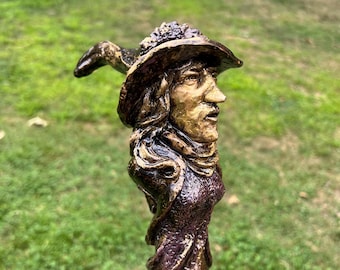 Hand Carved Witch Walking Stick: Appalachian Timber Hiking Staff