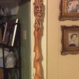 Ent Walking Stick Made in the USA Hand Carved Hiking Staff Decorative Cane Ornamental Handstaff Lord of the Rings Magic Wand image 7