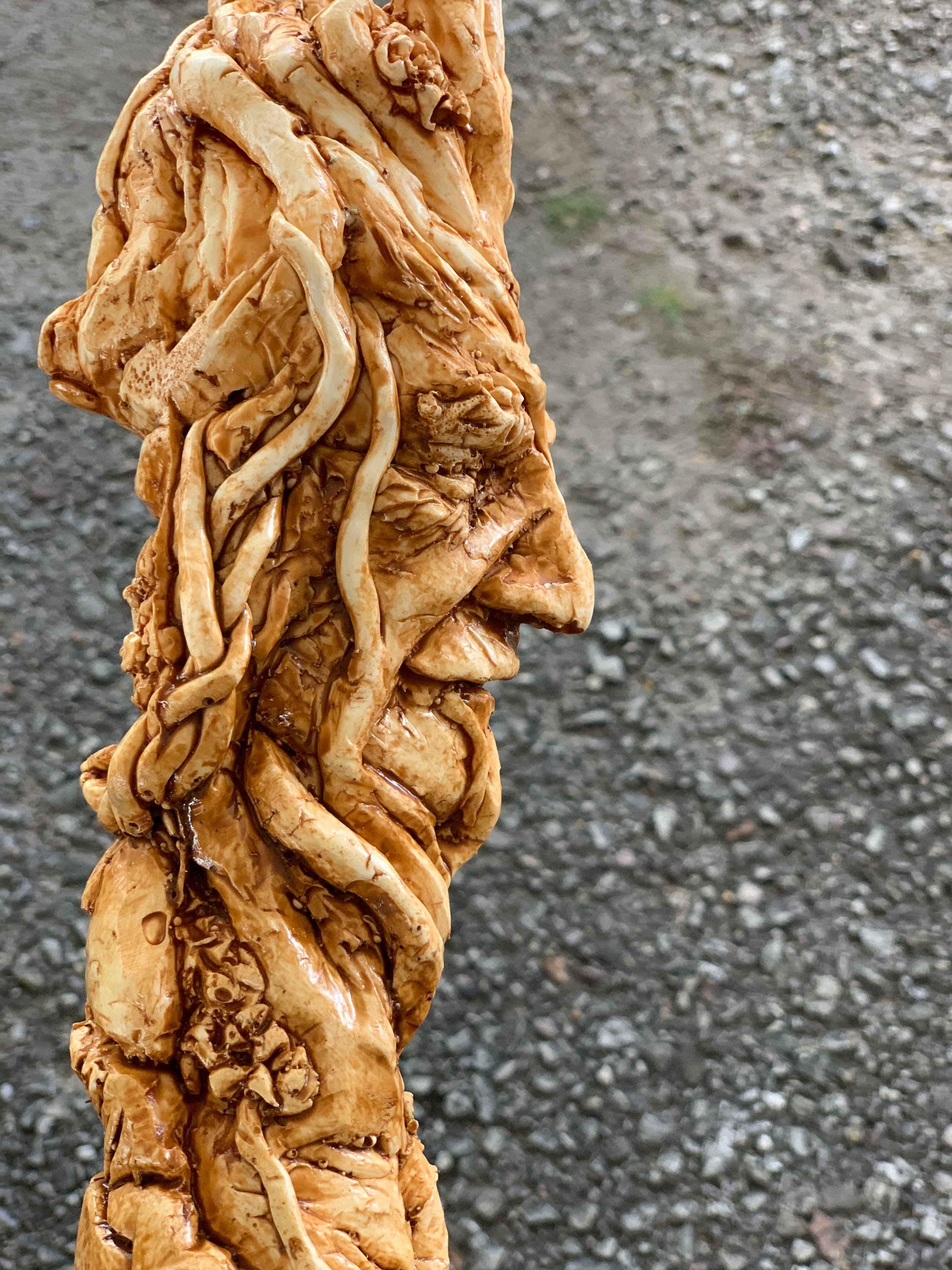 Ent Walking Stick Made in the USA Hand Carved Hiking Staff Etsy