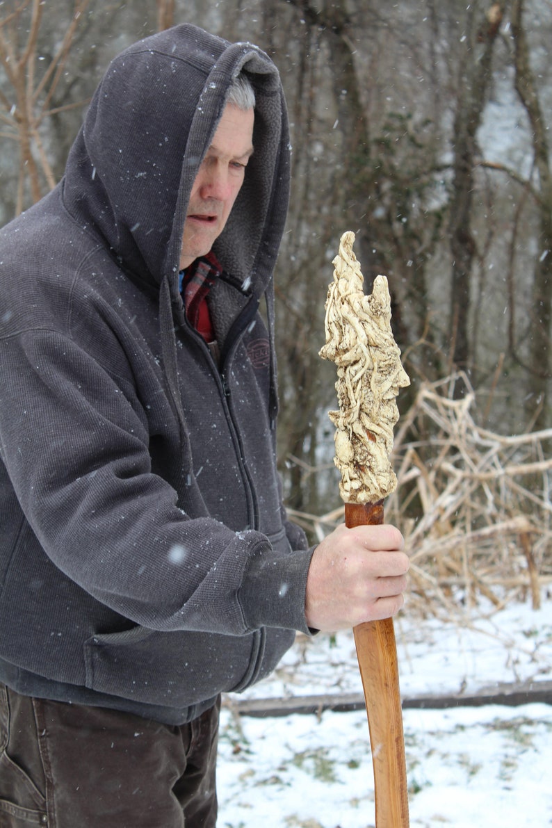 Ent Walking Stick Made in the USA Hand Carved Hiking Staff Decorative Cane Ornamental Handstaff Lord of the Rings Magic Wand image 5