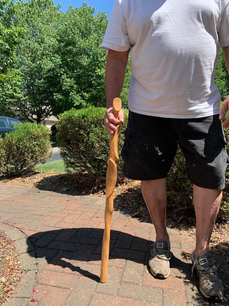 HandCarved Wooden Cane Custom Made to Your Specifications Etsy